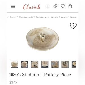 RARE Vintage 80's Ikebana Flower Vase Japanese
StudioArt Pottery SignedbyArtist